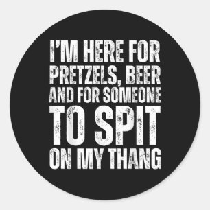 Im Here For Pretzels And Beer Ual Adult 2025 Classic Round Sticker