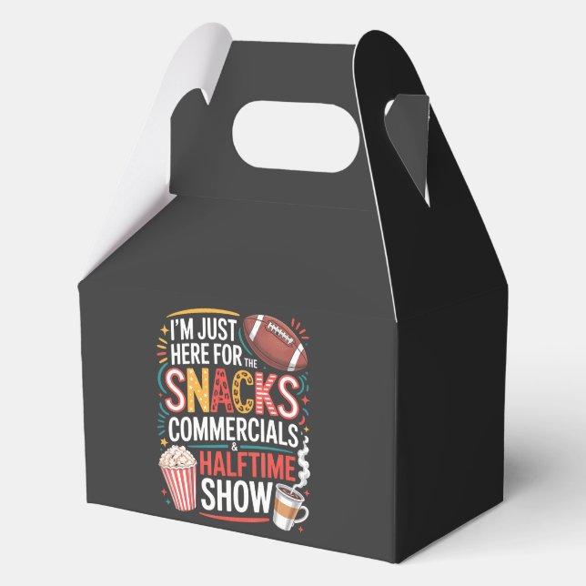 I'M Here For Snacks Commercials And Halftime Favour Box (Front)
