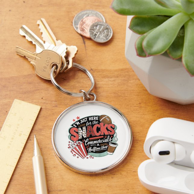 I'M Here For Snacks Commercials And Halftime Key Ring (Desk)