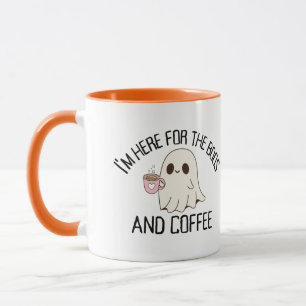 I'm here for the boos and coffee funny horror  mug