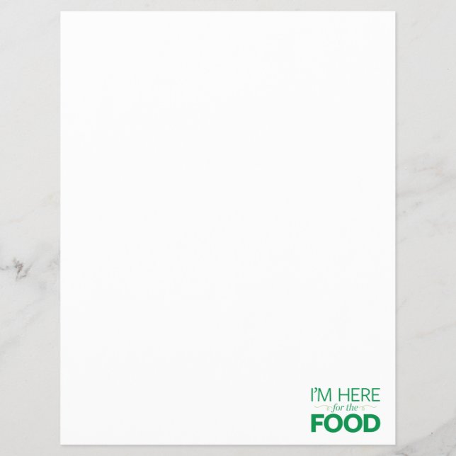 I'm Here for the Food Flyer (Front)