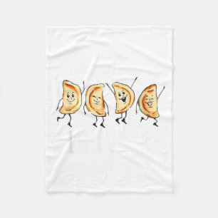 Im Here For The Pierogies Dancing Pierogies Fleece Blanket