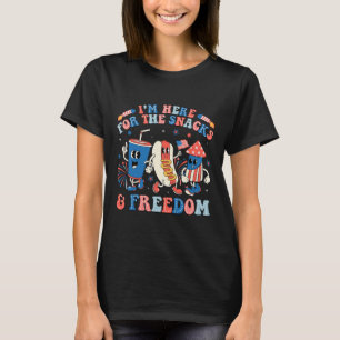 I'm Here For The Snacks And Freedom Boy Girl Kid 4 T-Shirt