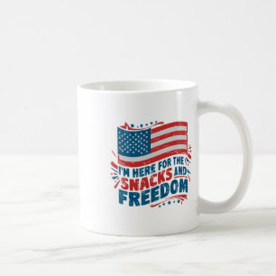 I'm Here For The Snacks And Freedom Vintage 4th Of Coffee Mug