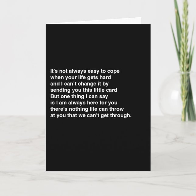 I'm here for you card (Front)