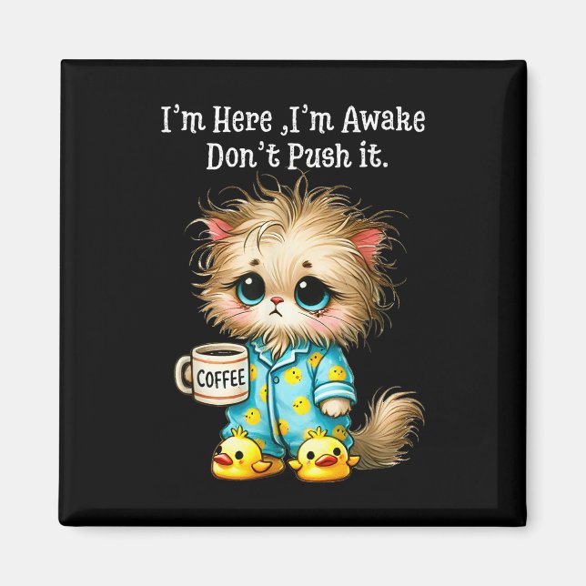 Im Here Im Awake Dont Push It  Magnet (Front)