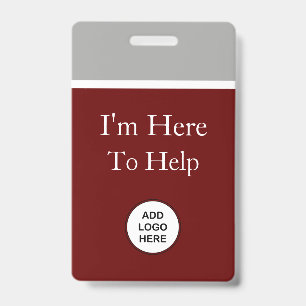 I'm Here To Help Logo Template Badges ID Badge