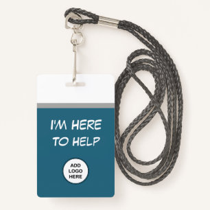 I'm Here To Help Logo Template Retail ID Badge