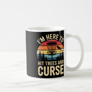 I'm Here To Hit Tree Frisbee Golf Player Retro Dis Coffee Mug