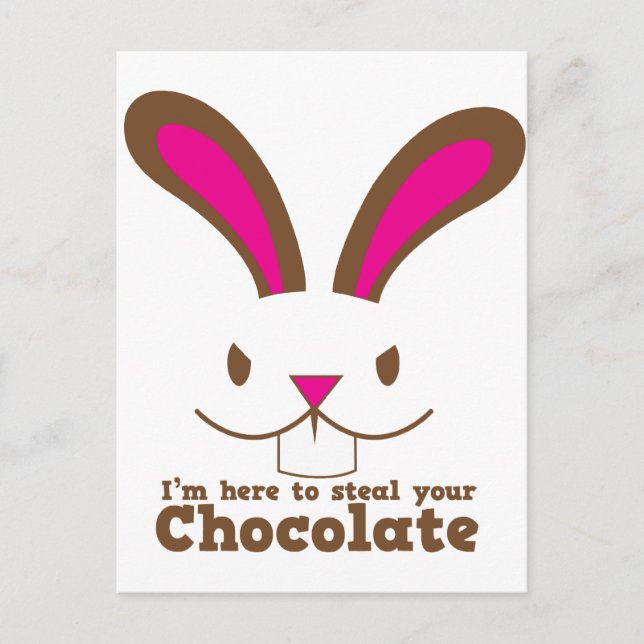 I'm here to steal your CHOCOLATE Postcard (Front)