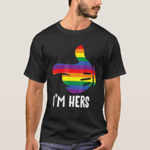 I'm Hers Rainbow Lesbian Couple Lgbt Pride Matchi T-Shirt