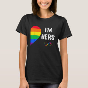 I'm Hers Shes Mine Lesbian Couples Matching LGBT P T-Shirt
