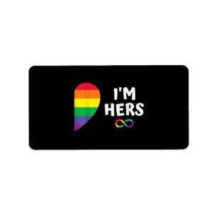 Im hers shes mine matching for pride lesbian coupl label