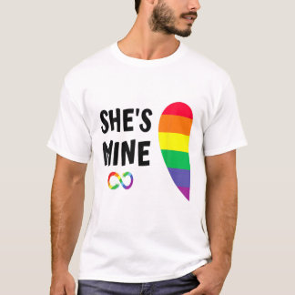 Im Hers Shes Mine Matching For Pride Lesbian Coupl T-Shirt