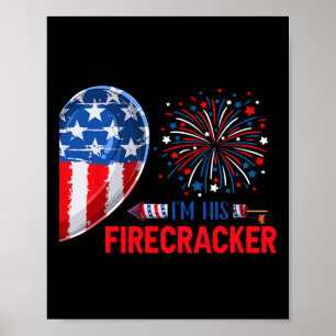 I'm His Firecracker 4th July Funny Couple Costume Poster