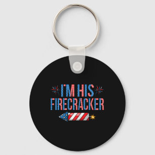 I'm His Firecracker 4th Of July Cute Matching Coup Key Ring