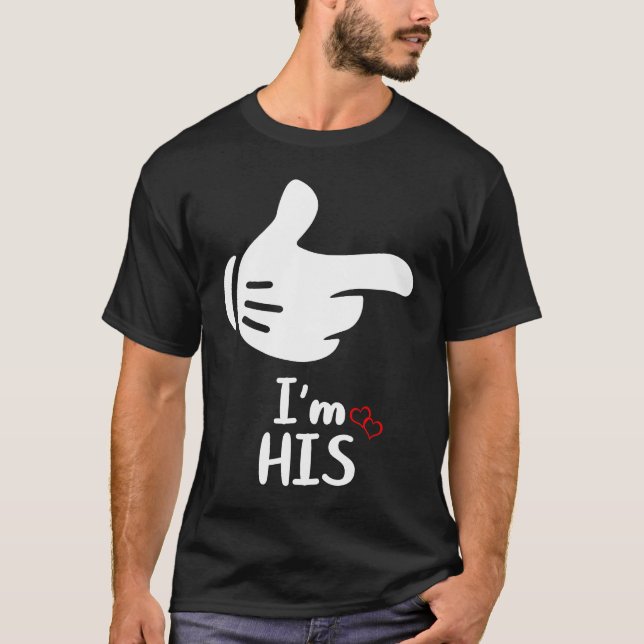 I'm His He's Mine Pair Couple  LGBTQ T-Shirt (Front)