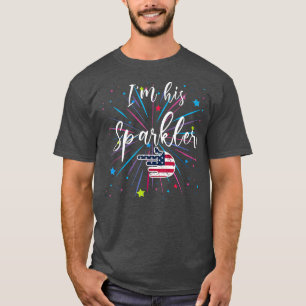 Im His Sparkler His And Her 4th Of July Matching C T-Shirt