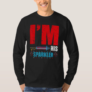 I'm His Sparkler His And Hers 4th Of July Matching T-Shirt