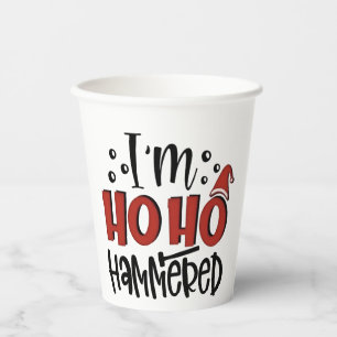 I'm Ho Ho Hammered Funny Christmas Xmas Drinking Paper Cups
