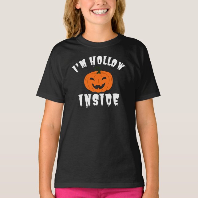 I'm Hollow Inside Pumpkin Jack O Lantern T-Shirt (Front)