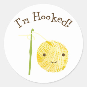 I'm Hooked Classic Round Sticker