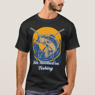 I'm Hooked on Fishing Lakes Fisherman Lagoon Fish T-Shirt