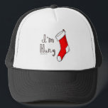 I'm Hung Trucker Hat<br><div class="desc">Holiday Humour T-shirts and Apparel Funny Holiday Gear: T-shirts,  Hoodies,  Stickers,  Buttons,  and gifts.</div>