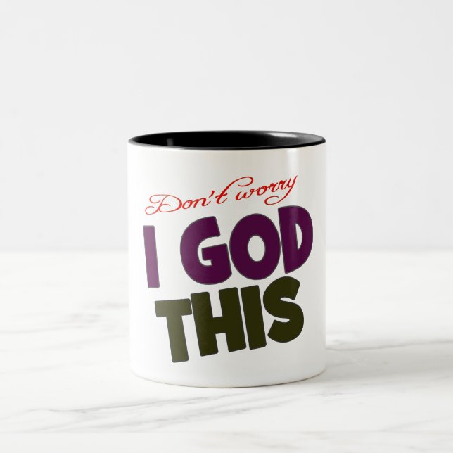 I'm in God's hands Two-Tone Coffee Mug (Center)