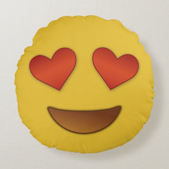 I'm in like with you emoji round cushion (Front)