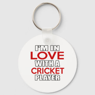 I'm in love with CRICKET Player Key Ring