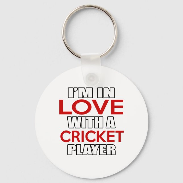 I'm in love with CRICKET Player Key Ring (Front)
