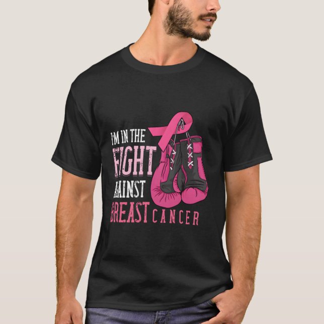 I'M In The Fight K Ribbon Gloves Breast Cancer Awa T-Shirt (Front)