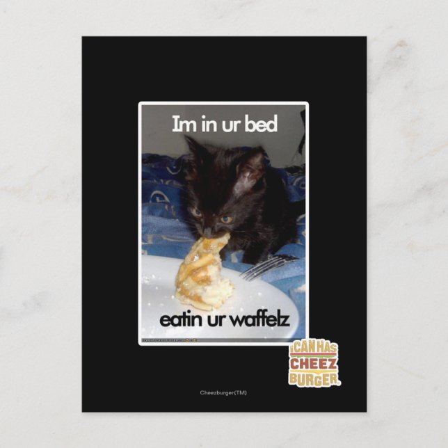 Im in ur bed postcard (Front)