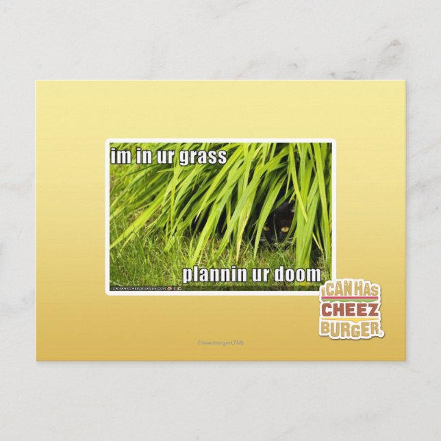 im in ur grass postcard (Front)