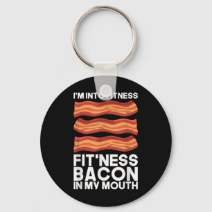 Im Into Fitness Bacon In My Mouth T Shirt Bbq Meat Key Ring