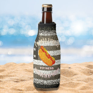 I'm Into Fitness Fit'ness Hotdog In My Mouth  Can  Bottle Cooler