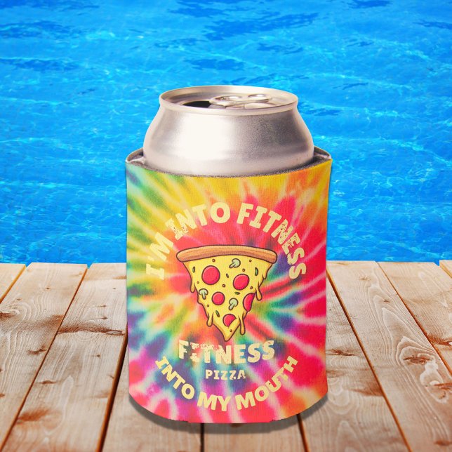 I'm Into Fitness Fit'ness Pizza In My Mouth   Can Cooler (Creator Uploaded)