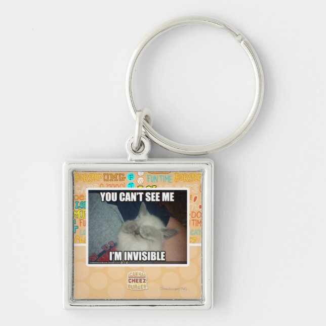 I'm Invisible Key Ring (Front)