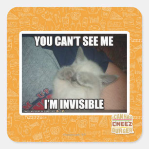 I'm Invisible Square Sticker