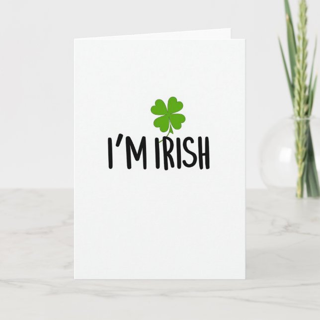 Im Irish Clover Pride Card (Front)