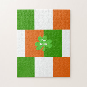 I'm Irish Flag of Ireland Optional Words Jigsaw Puzzle