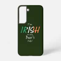 I'm Irish On My Beer's Side wt on Irish Flag sgcnt