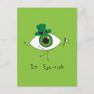 I'm Irish St. Patrick's Day Eye Eyeball Postcard