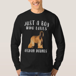 Im Just A Boy Who Loves Afghan Hounds Dog T-Shirt