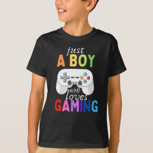 I'm Just A Boy Who Loves Gaming Kids Game Player  T-Shirt