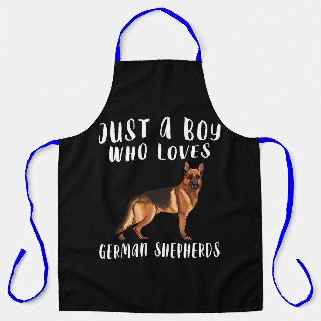 Im Just A Boy Who Loves German Shepherd Apron (Front)