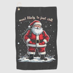 I'm Just a Chill Guy Christmas Santa Chill Guy Golf Towel