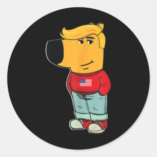 I'm Just A Chill Guy President Trump 2024  Classic Round Sticker