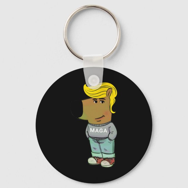 I'm Just A Chill Guy Trump Funny  Key Ring (Front)